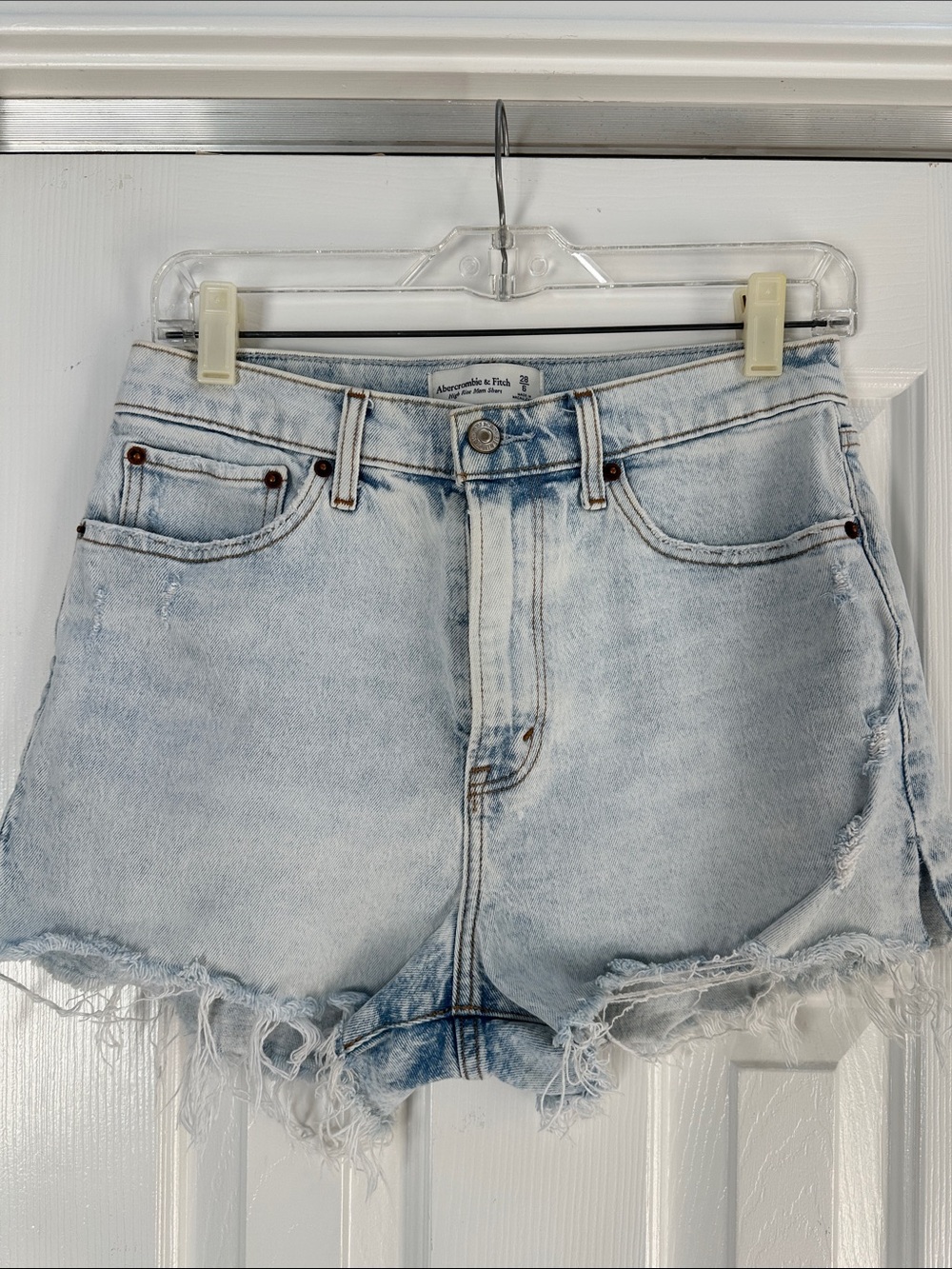 Abercrombie & Fitch Light Wash Cutoff Denim Shorts